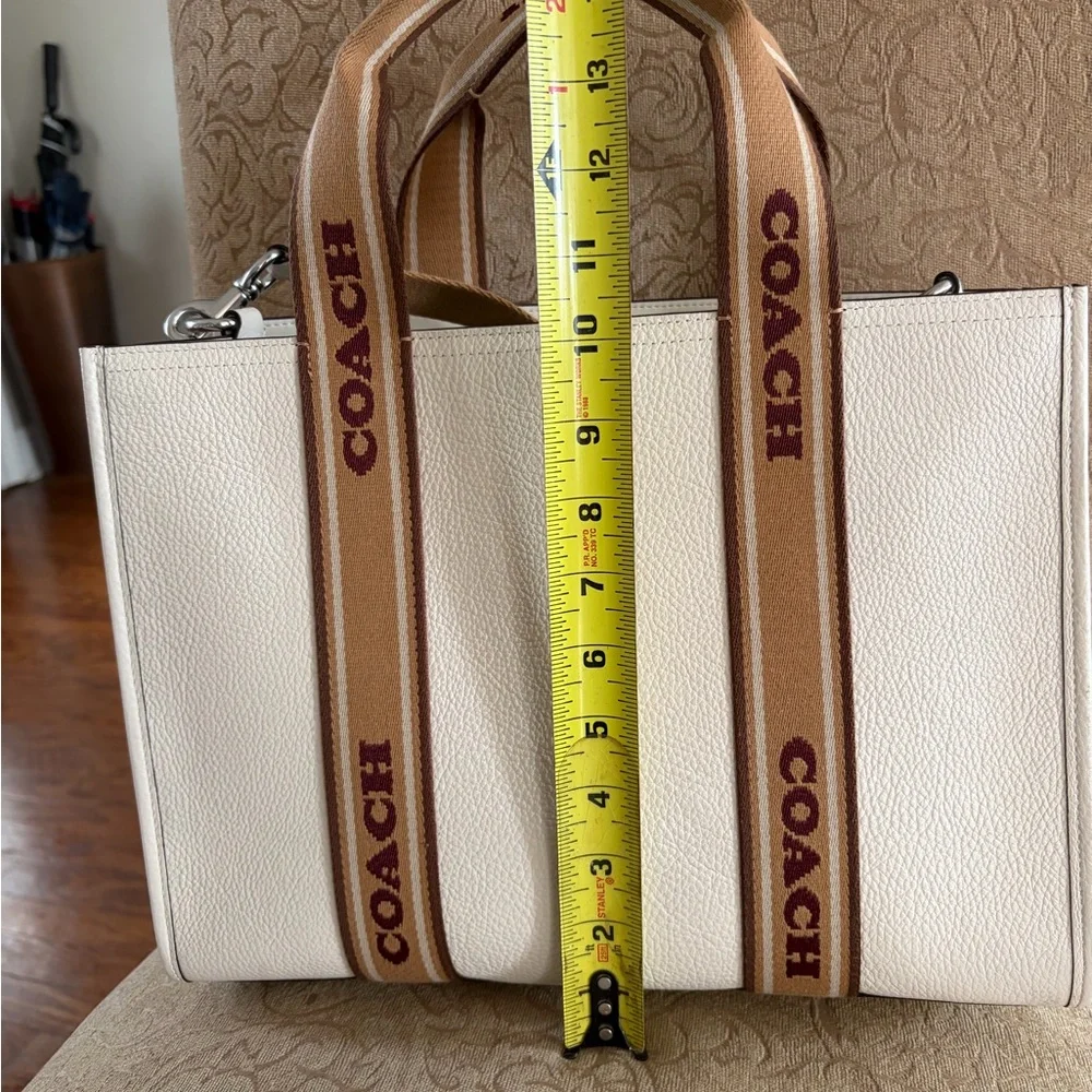 Coach Cream and Brown Logo Tote - Picture 9 of 9